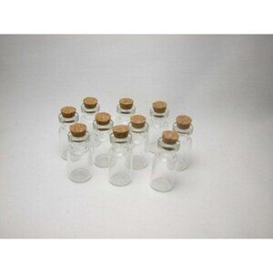 Miniature Glass Vials, Bag of 10, Crafting, Small Glass Bottles